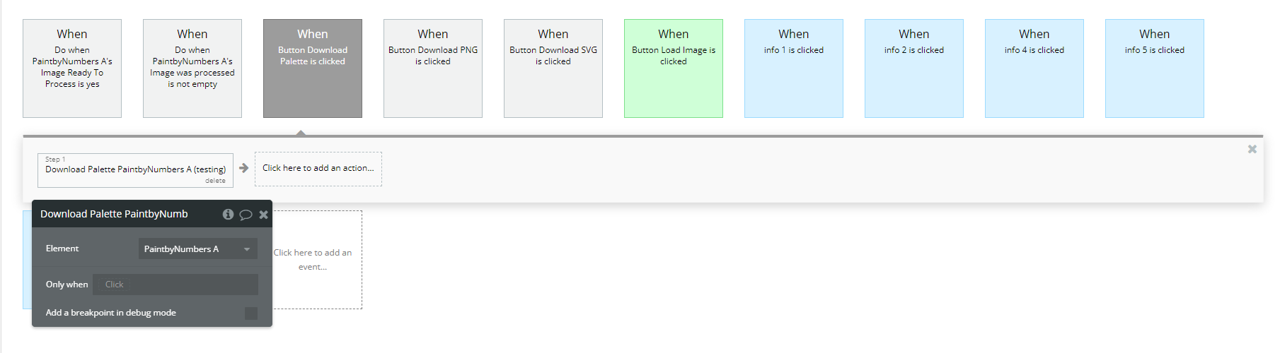 Workflow action →  Download Palette A Paint By Numbers.