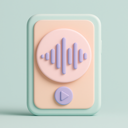 Waveform Audio Player Bubble Mobile