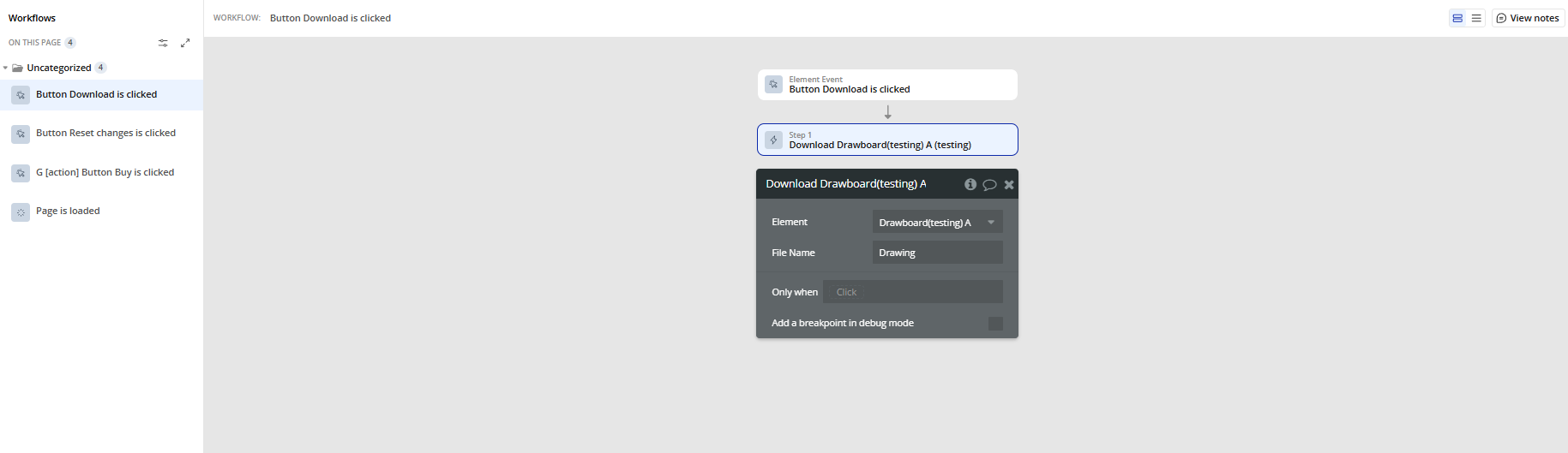 Workflow → Download.