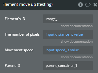 Workflow action → Element move up.