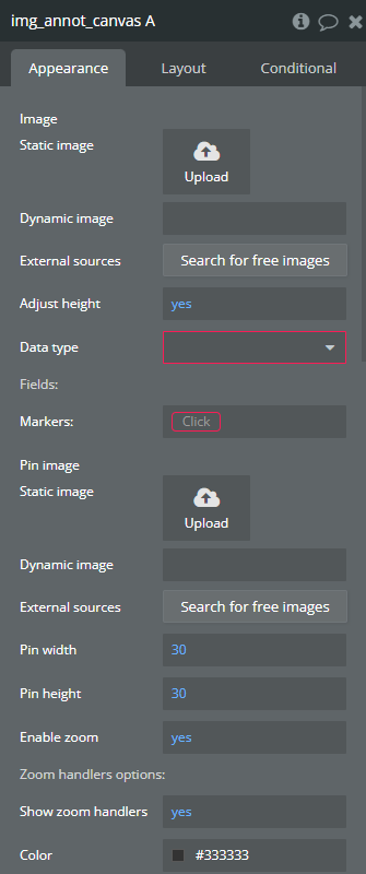Element properties → img_annot_canvas.