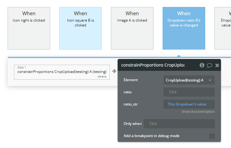 Action → ConstrainProportions A CropUpload