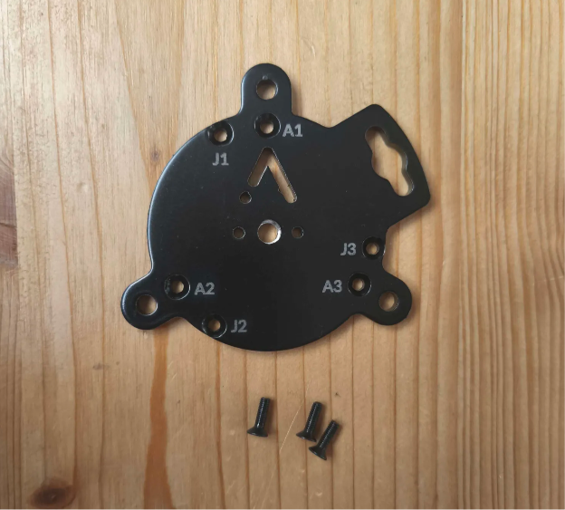 Mount with the 3 provided screws