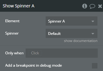 Workflow action → Show.