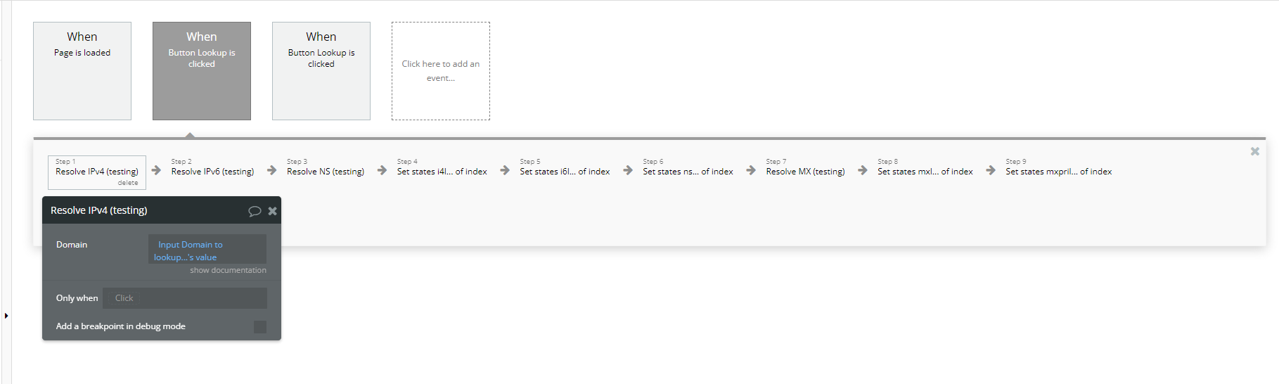 Workflow → Resolve IPv4.