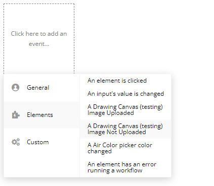 Workflow event →  A Drawing Canvas Image Not Uploaded.