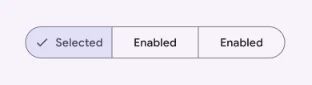 A segmented button can help switch between