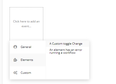 Workflow event → A Custom toggle Change.