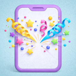 Confetti Animation Bubble Mobile