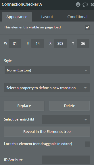 Element properties.