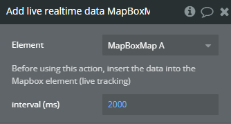Workflow action → Add Live Realtime Data.