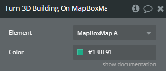 Workflow action → Turn 3D Building On.