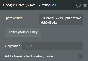Plugin action → Remove Everyone With Link Permission (Read).