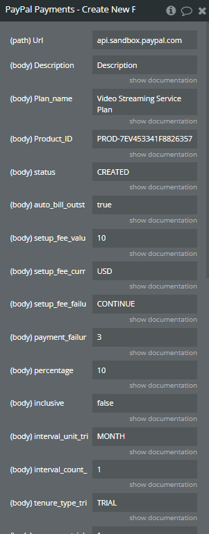 Plugin Action → Create New Plan.