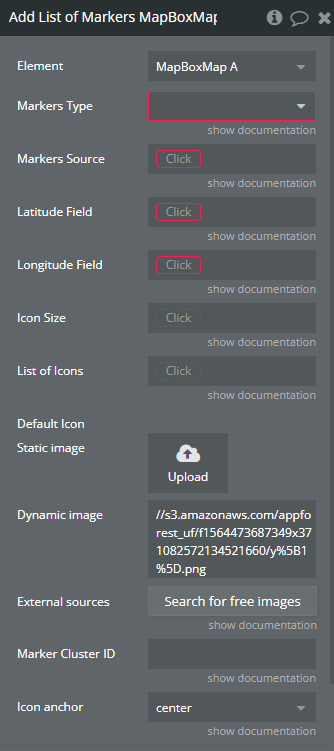 Workflow action → Add List Of Markers.