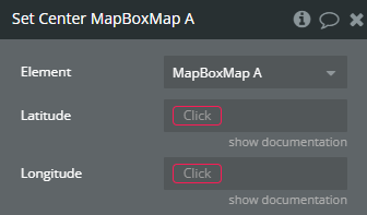 Workflow action  → Set Center.