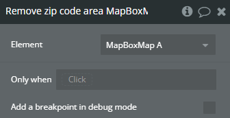 Workflow action → Remove Zip Code Area.