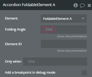 Workflow action → Accordion.
