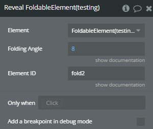Workflow action → Reveal.