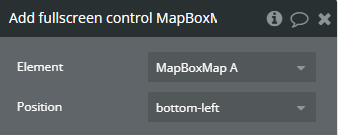 Workflow action → Add Fullscreen Control.