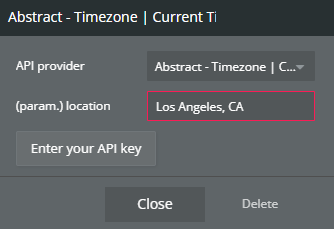 Plugin data → Timezone | Current Time.