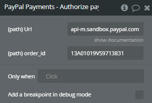 Plugin Action → Authorize payment for order.