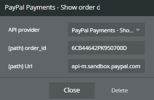 Plugin Data → Show order details data.