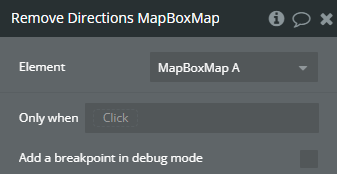 Workflow action → Remove Directions. 