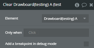 Workflow action → Clear.