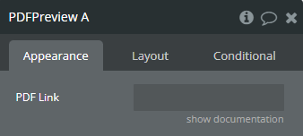 Element properties → PDF Preview.