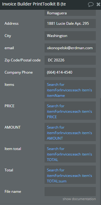 Workflow action → Invoice Builder  Part 2/2.