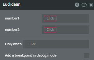 Workflow action → Euclidean.