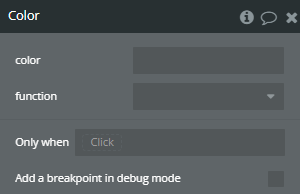 Workflow action → Color.