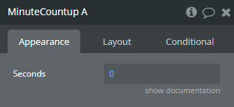 Element properties → Minute Countup.