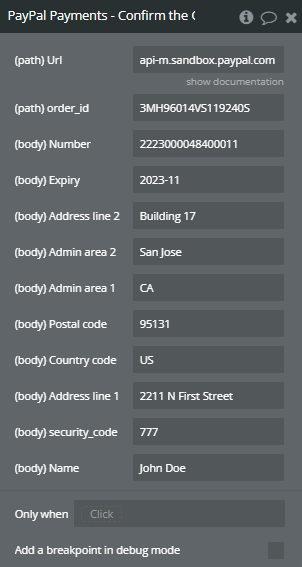 Plugin Action → Confirm the Order Card.