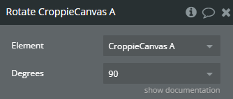 Workflow action → Rotate.