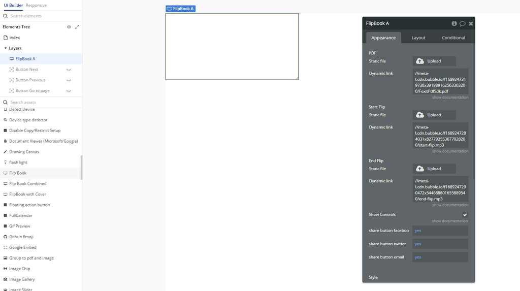 Element → Flip Book.