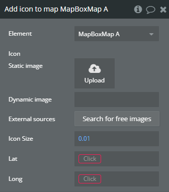 Workflow action → Add Icon To Map