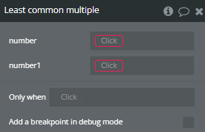 Workflow action → Least common multiple.