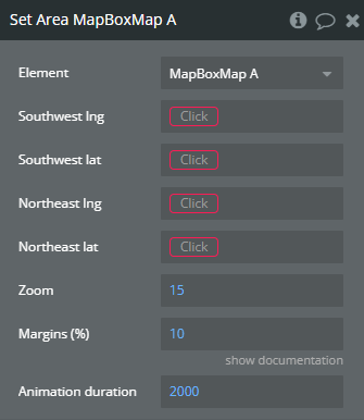 Workflow action → Set Area.
