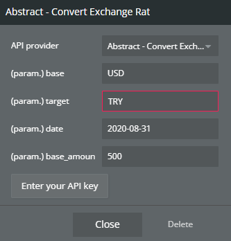 Plugin data → Convert Exchange Rates.