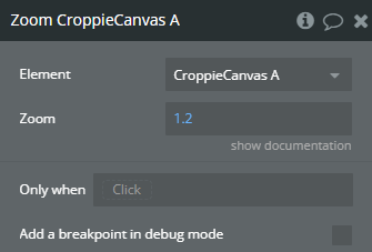 Workflow action → Zoom.