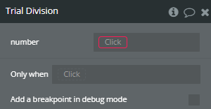 Workflow action → Trial Division.