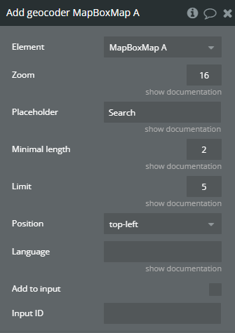 Workflow action → Add Geocoder.