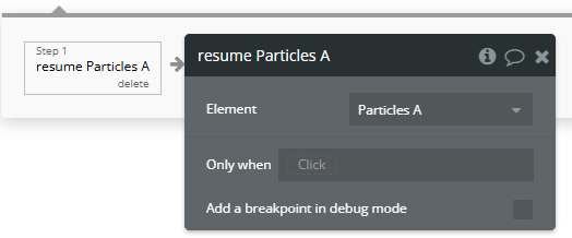 Workflow action → Resume.
