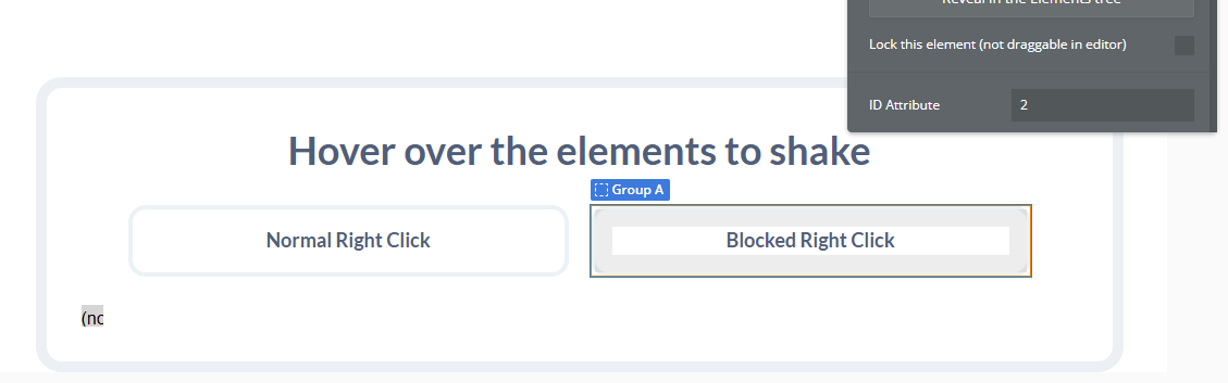 Element → Group → ID Attribute.