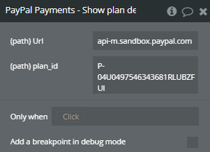 Plugin Action →  Show plan details.