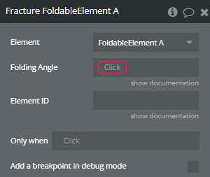 Workflow action → Fracture.