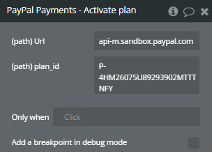 Plugin Action → Activate plan.