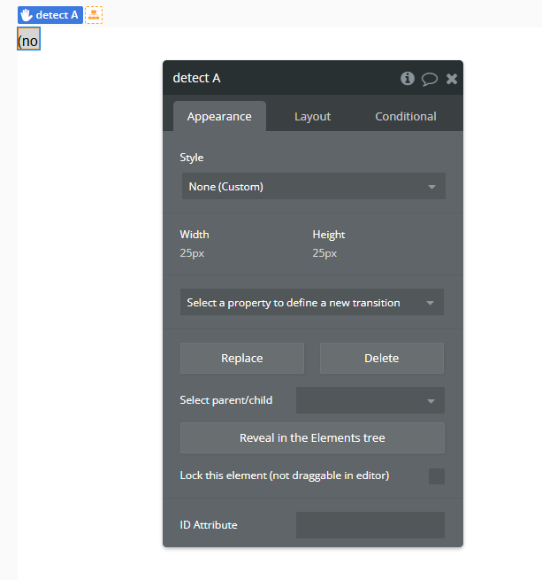 Element → Detect.